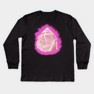 Rose Quartz Crystal Chakra and Meaning Kids Long Sleeve T-Shirt